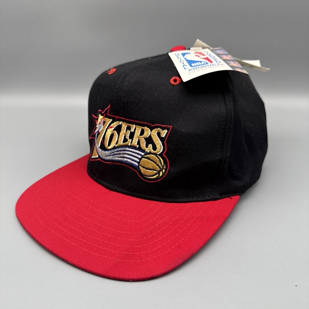 Vintage Philadelphia 76ers Logo 7 Snapback Hat NWT Iverson Era Deadstock